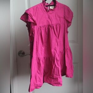 Maeve (Anthro) Magenta Pink Blouse